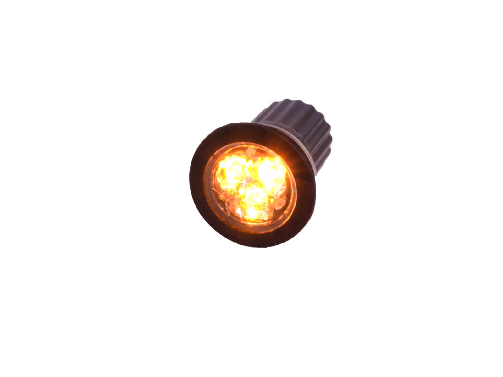 Rund LED advarselsblink - gul blink, 3x3W/10-30V Rund LED advarselsblink - gul blink, 3x3W/10-30V