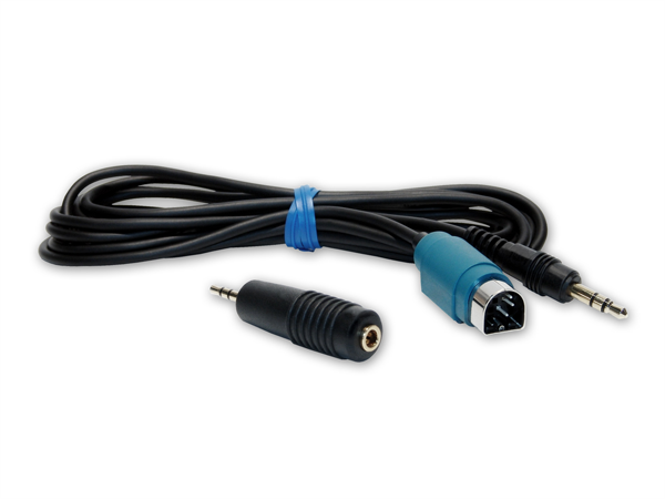 Se Alpine KCE236B minijack kabel til Ipod / MP3 hos Danskautoudstyr.dk