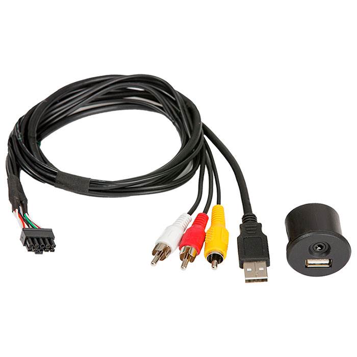 Se Alpine KCU1A USB/AUX stik med kabel hos Danskautoudstyr.dk