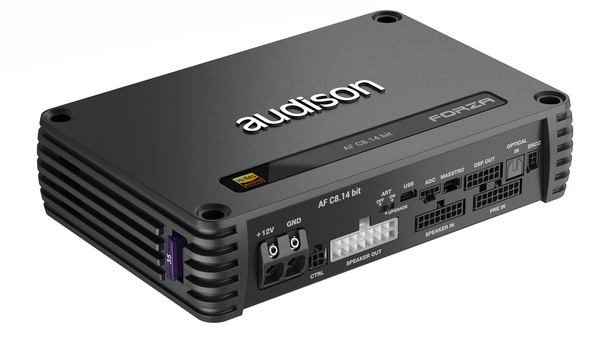 Audison Forza AFC8.14 bit  8-kanals DSP-forstærker, 8 Ã 100 W