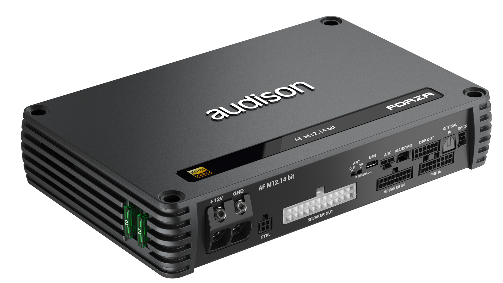 Audison Forza AF M12.14 bit  12-kanals DSP-forstærker, 12 Ã 90 W