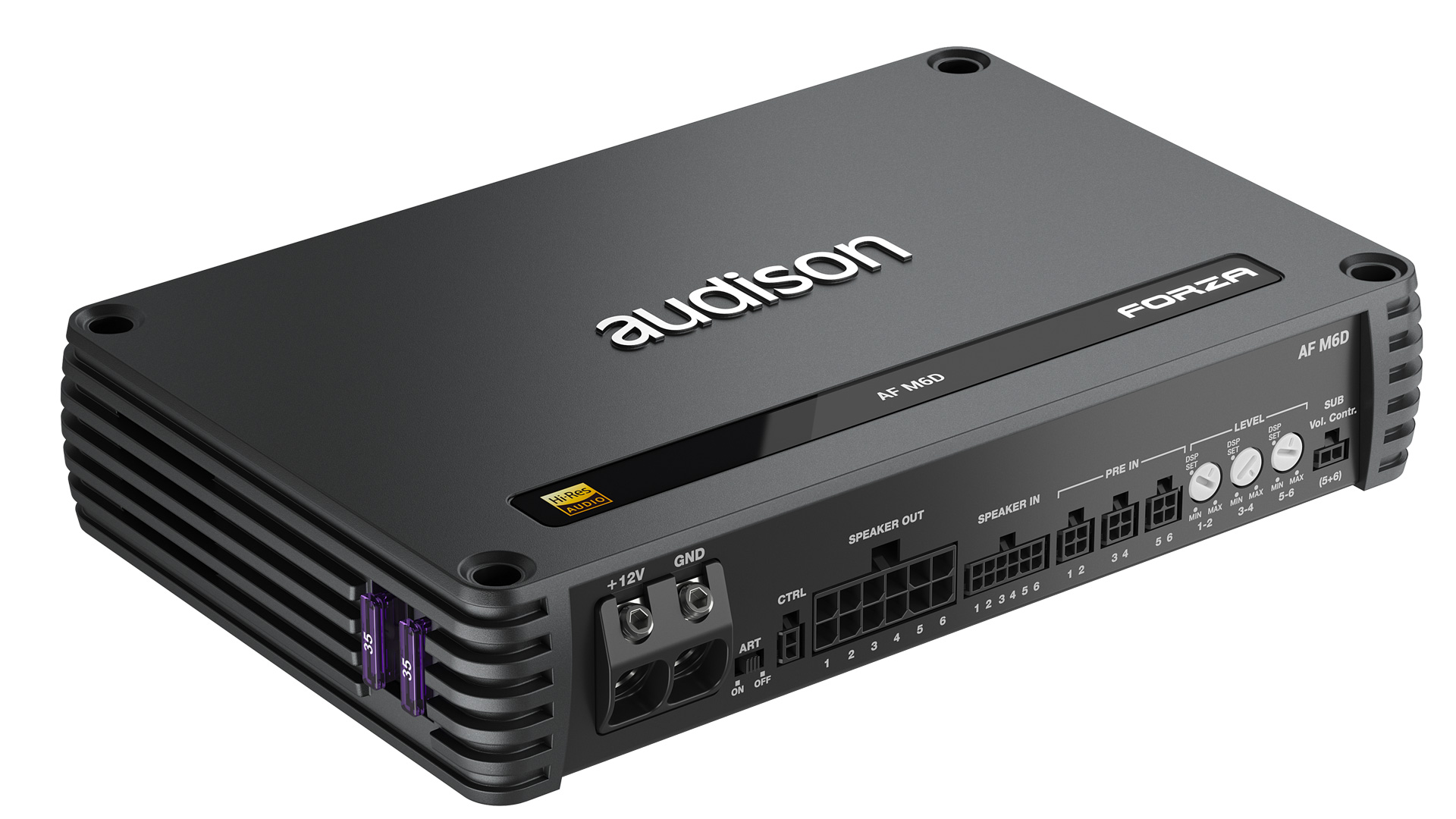 Audison Forza AF M6D - 6-kanals forstærker, 6 Ã 220 W