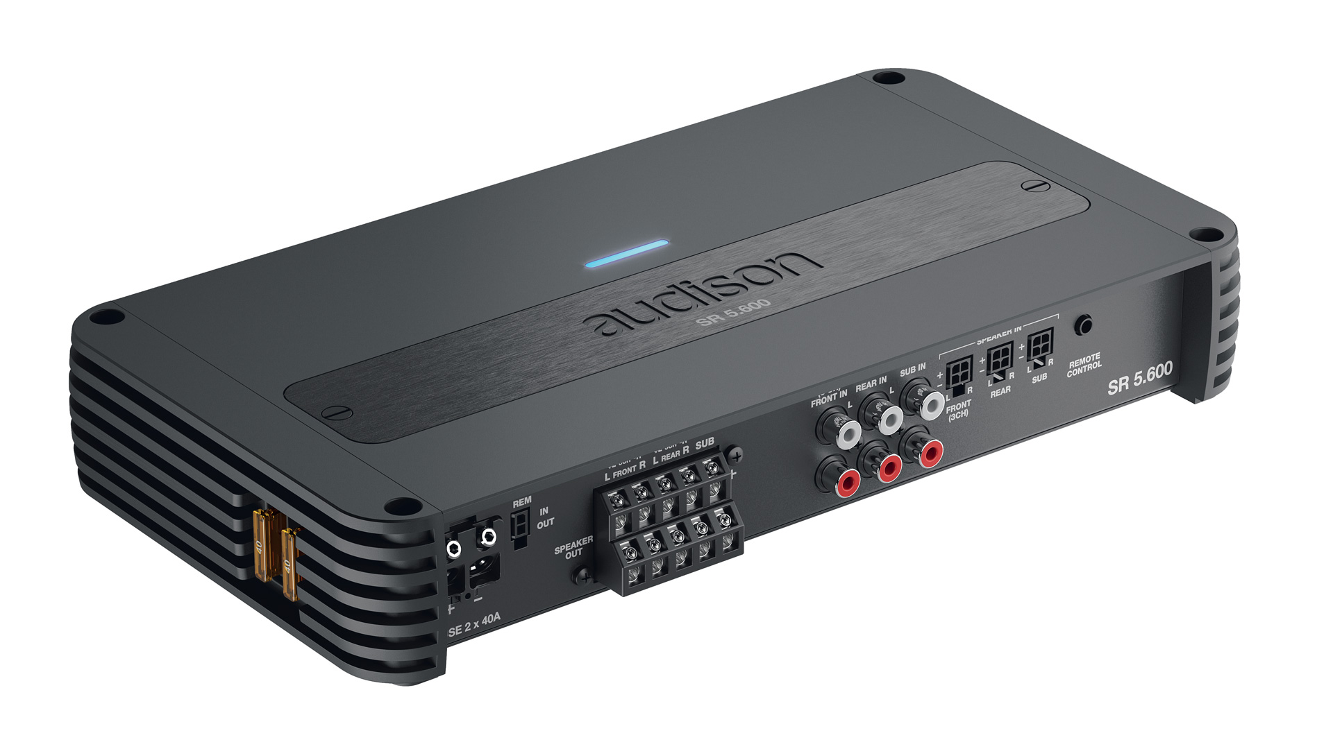 Audison SR5.600  5-kanals forstærker, 4 Ã 115 W + 1 Ã 550 W