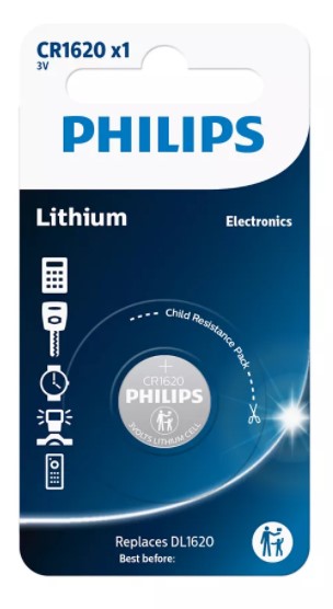 Philips CR1620 Knapcelle batteri - 1 stk.