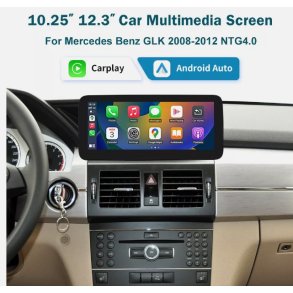 Multimedia m. touch screen, CarPlay, til Mercedes GLK NTG4.0, rgang 2008-2012