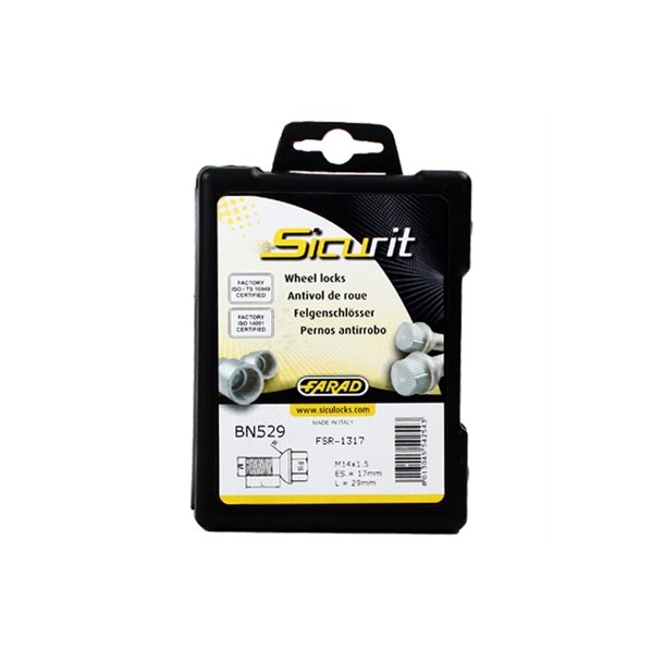 Sicurit lsebolte 14x1,5 - 29 mm - BN529 kugle ch-17 KUG, 4 stk.
