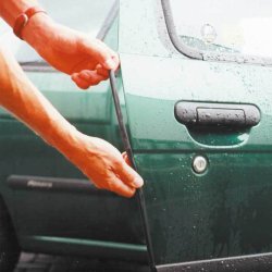 Drkantbeskytter, sort gummi, 60 cm