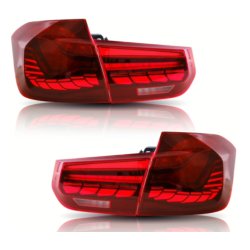 LED baglygter med dynamisk OLED/LED blink, r�d til BMW F30 / F35, 3 serie, Sedan, 2011-2019