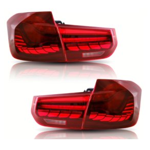 LED baglygter med dynamisk OLED/LED blink, r�d til BMW F30 / F35, 3 serie, Sedan, 2011-2019
