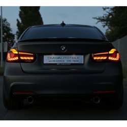 LED baglygter med dynamisk OLED/LED blink, r�d til BMW F30 / F35, 3 serie, Sedan, 2011-2019