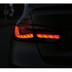 LED baglygter med dynamisk OLED/LED blink, r�d til BMW F30 / F35, 3 serie, Sedan, 2011-2019