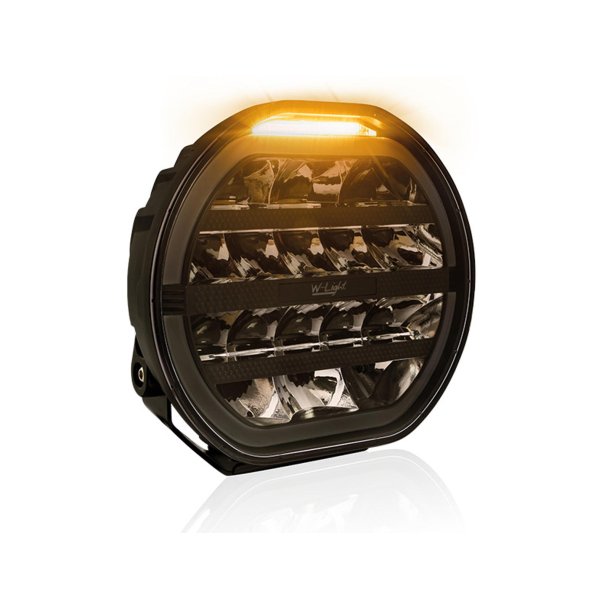 W-LIGHT Fury 9" LED fjernlyslampe - combi m. advarselslys