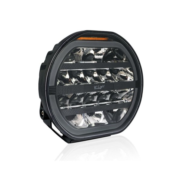 W-LIGHT Fury 9" LED fjernlyslampe - combi m. advarselslys