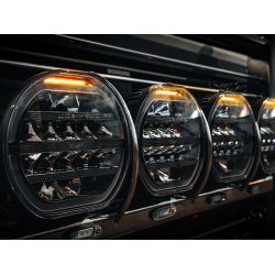 W-LIGHT Fury 9" LED fjernlyslampe - combi m. advarselslys