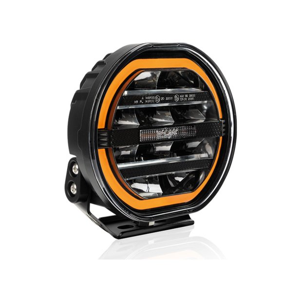 W-LIGHT Fury 7" LED fjernlyslampe - combi m. advarselslys