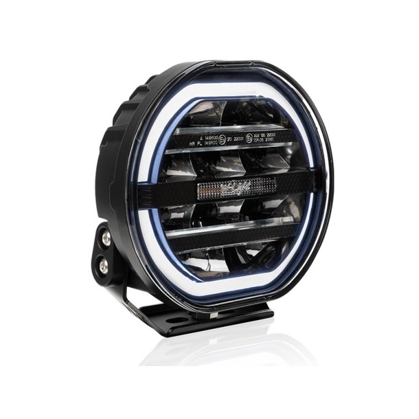 W-LIGHT Fury 7" LED fjernlyslampe - combi m. advarselslys