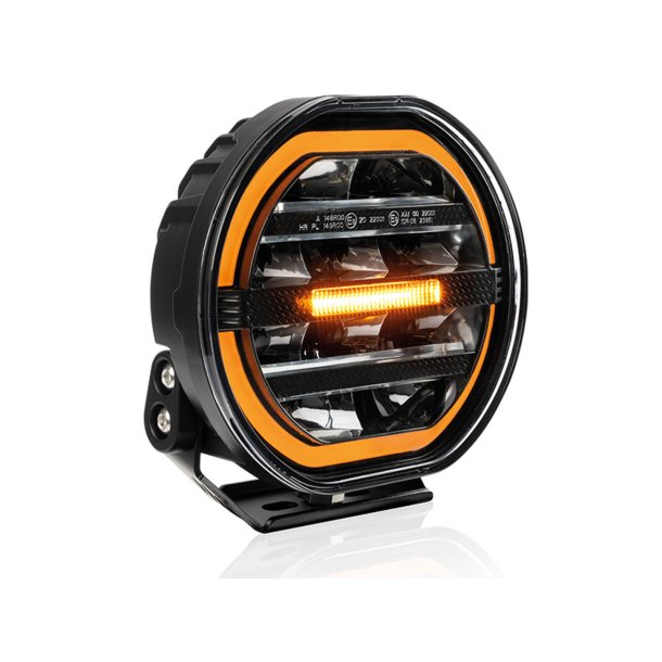 W-LIGHT Fury 7" LED fjernlyslampe - combi m. advarselslys