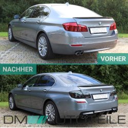 OLED baglygter s�t med dynamiske blink i sort/r�gfarvet til BMW 5-serie F10 sedan, 2011-2019