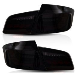 OLED baglygter s�t med dynamiske blink i sort/r�gfarvet til BMW 5-serie F10 sedan, 2011-2019