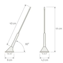 Calearo 16V AM-FM Og DAB Antenne Med Forstrker, 60 Grader Hldning