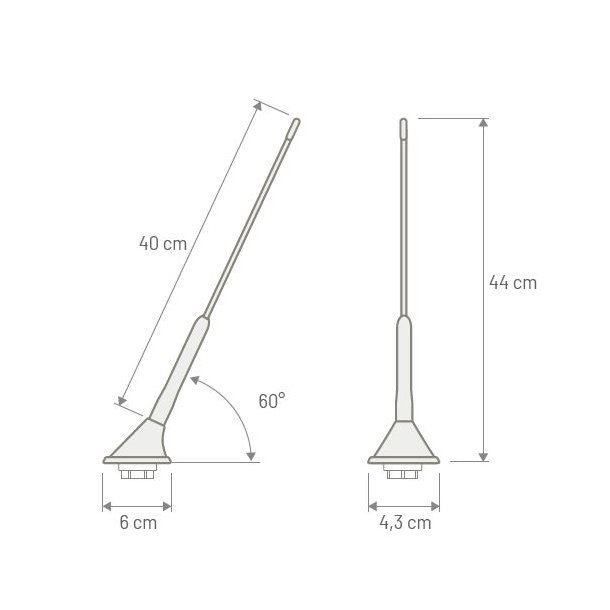 Calearo 16V AM-FM Og DAB Antenne Med Forstrker, 60 Grader Hldning