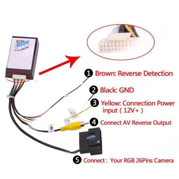 Adapterkabel til original VW bakkamera 