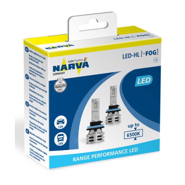 Narva LED forlygteprer H8/11/16, 2 stk.