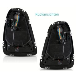 LED baglygter med Union Jack design i r�d/klar til Mini R56, R57, R58 og R59