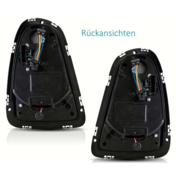 LED baglygter med Union Jack design i r�d/klar til Mini R56, R57, R58 og R59