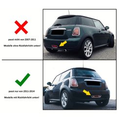 LED baglygter med Union Jack design i r�d/klar til Mini R56, R57, R58 og R59