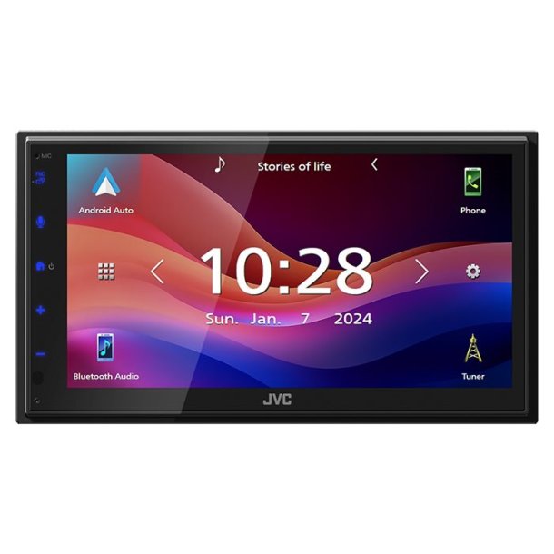 JVC autoradio KW-M593BT 2-DIN Radio med CarPlay og Android Auto