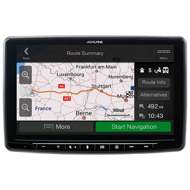 Alpine INE-F904DC Halo9 med navigation og truck kort