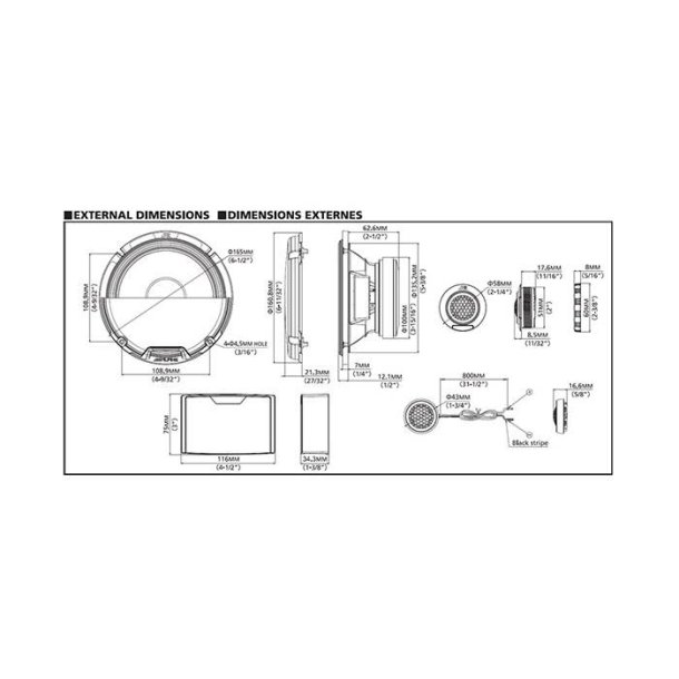 Alpine R2-S652 16,5 cm Pro-Hjtaler 2-Vejs. komponentst