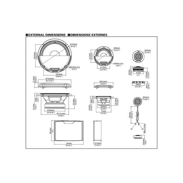 Alpine R2-S653 16,5 cm Pro-Hjtaler 3-Vejs. komponentst