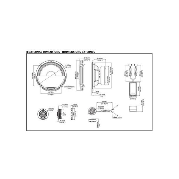 Alpine R2-S65C 16,5 cm Hjttaler komponent st - 2-vejs.