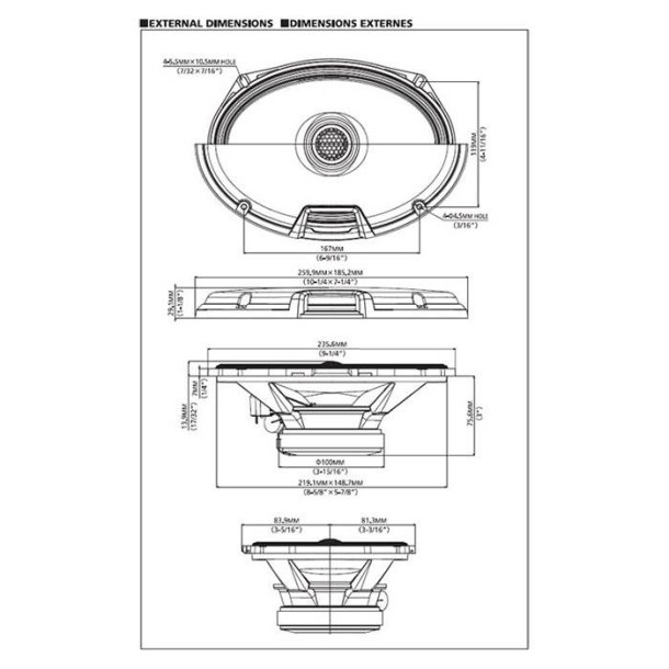 Alpine R2-S69 6x9" Hjttaler Coaxial 2 vejs