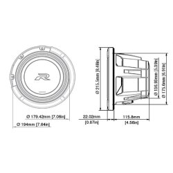 Alpine R2-W8D2 8" Aktiv Subwoofer 2 ohm, R-Serie