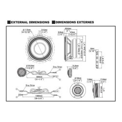 Alpine S2-S40C 10 cm Hjttaler Coaxial 2 vejs komponentst