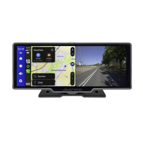 Ampire 10" skrm Appel Carplay / android auto med dashcam bakkamera