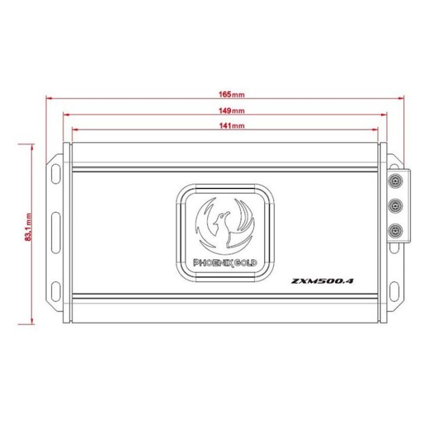 Phoenix Gold ZXM500.4 mini forstrker 4x125W Class-D