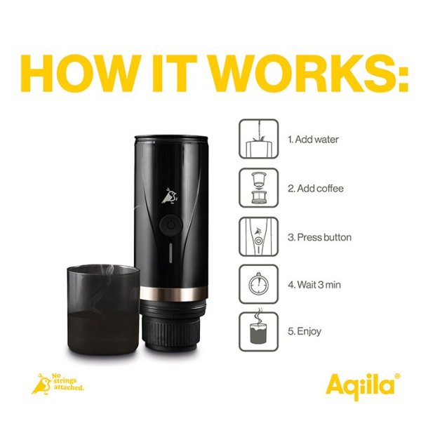 Aqiila Coffeebird Transportabel Espressomaskine