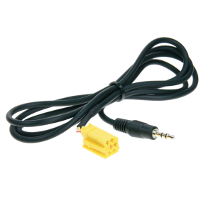 Aux adapter MINI-iso->mini-jack 1,25 m