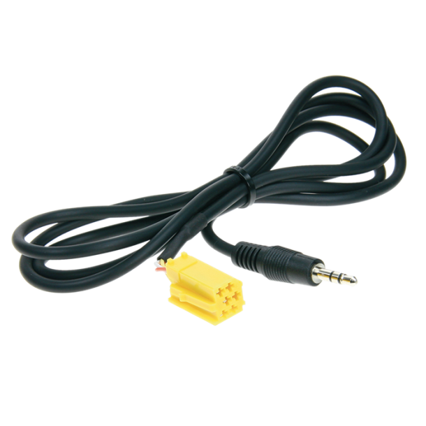Aux adapter MINI-iso->mini-jack 1,25 m