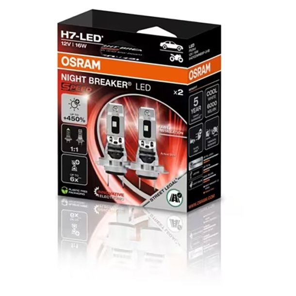 Osram Night Breaker LED Speed H7 +450% - S�t