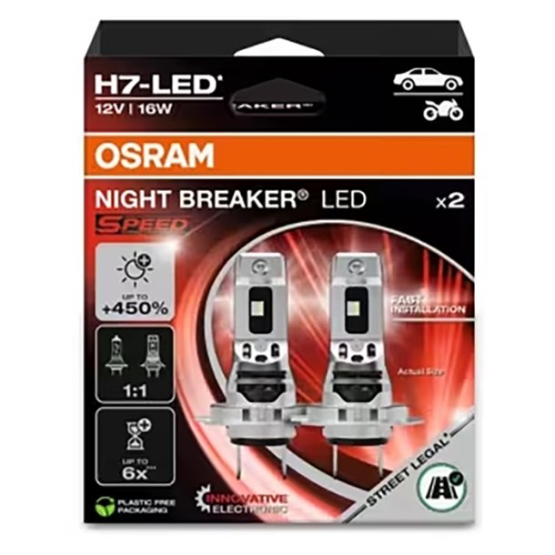 Osram Night Breaker LED Speed H7 +450% - S�t
