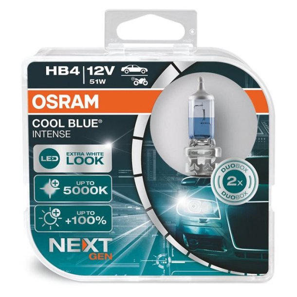 Osram Cool Blue Intense Next Gen HB4 51W 12V - 2 stk.