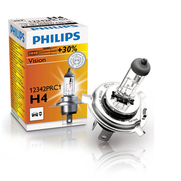 Philips H4 Vision 12V 60/55W P43T-38 - 1 stk.