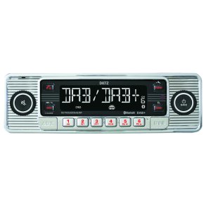 Dietz Retro bilradio med MP3, USB, RDS, AUX, DAB+ & Bluetooth - Slv