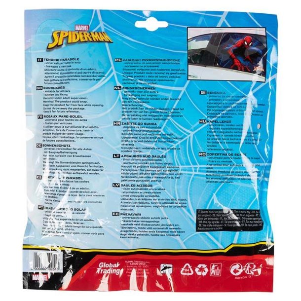 Disney solbeskytter Spiderman - 2 stk. - 65x38 cm
