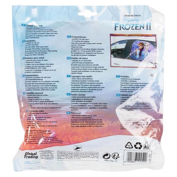Disney solbeskytter Frozen - 2 stk. - 65x38 cm